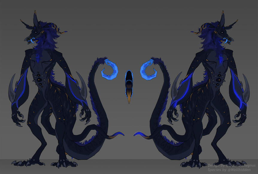 Redesign of a personal character, species by Wellhidden