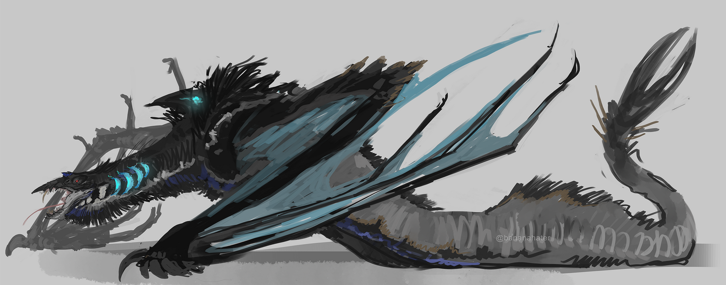Nidhoggr imagined in the Genshin universe